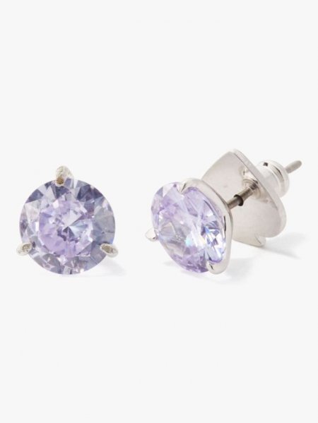 Kate Spade Women's Light Amethyst Brilliant Statements Tri-Prong Studs | Free Shipping