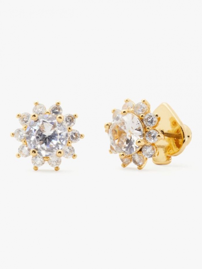 Kate Spade Women's Clear. Sunny Stone Halo Studs | Special Offer