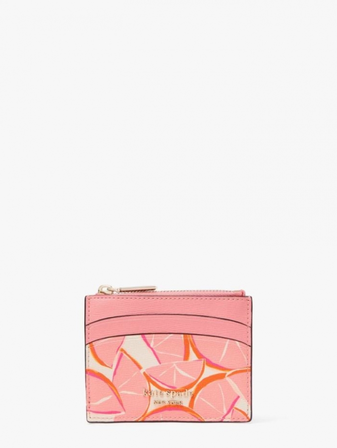 Kate Spade Women's Pink Multi. Spencer Grapefruit Coin Card Case | Free Shipping