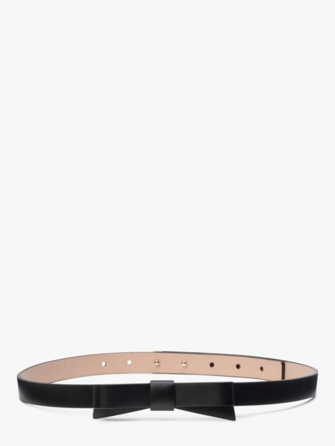 Kate Spade Women's Black/Gold 001 Bow 19Mm Belt | Online Sale