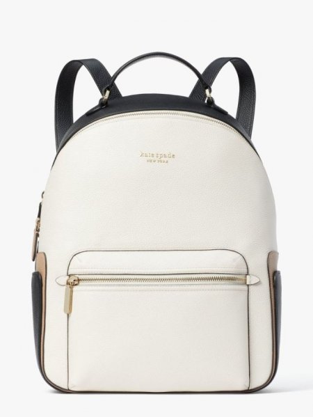 Kate Spade Women's Parchment Multi Hudson Colorblocked Large Backpack | New Arrivals