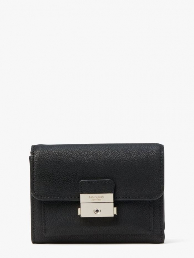 Kate Spade Women's Black Voyage Small Bifold Wallet | New Arrivals