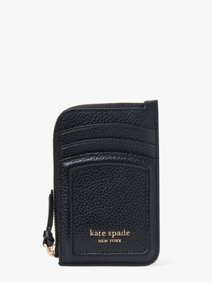 Kate Spade Women's Black Knott Zip Cardholder | New Arrivals