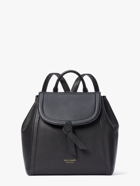 Kate Spade Women's Black Knott Medium Flap Backpack | New Arrivals