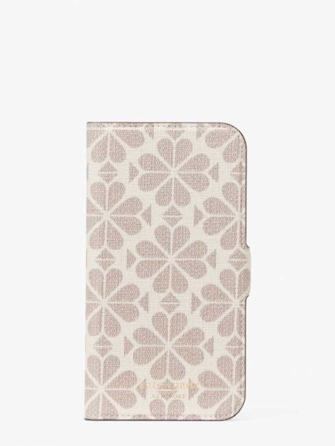 Kate Spade Women's Parchment Multi Spade Flower Coated Canvas Iphone 13 Pro Magnetic Wrap Folio Case | Online Sale