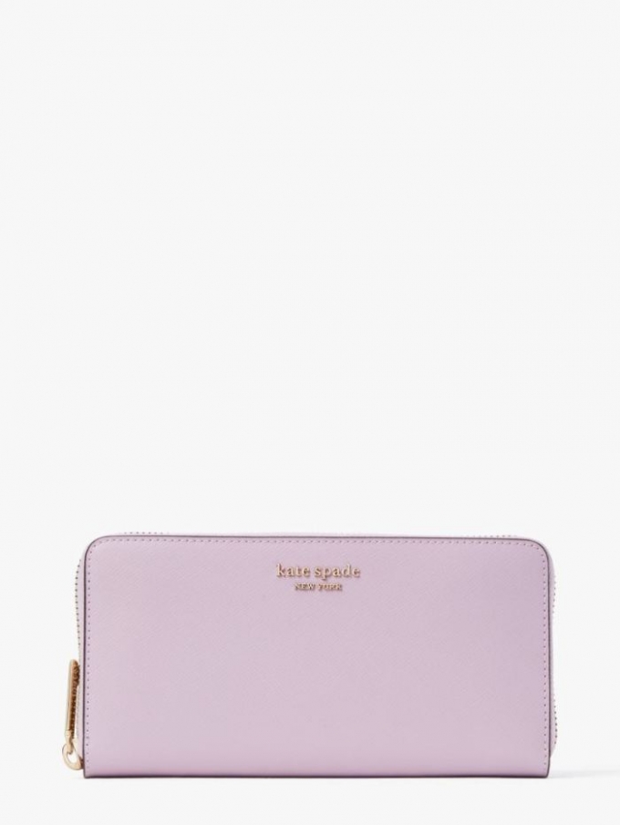 Kate Spade Women's Violet Mist Spencer Zip-Around Continental Wallet | New Arrivals