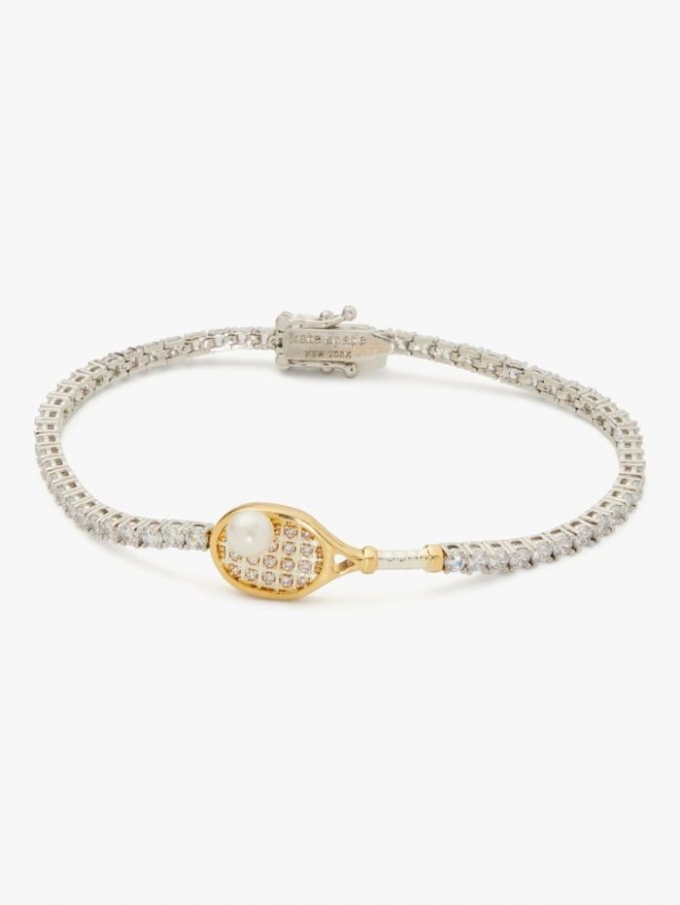 Kate Spade Women's Cream Multi Queen Of The Court Tennis Bracelet | Special Offer