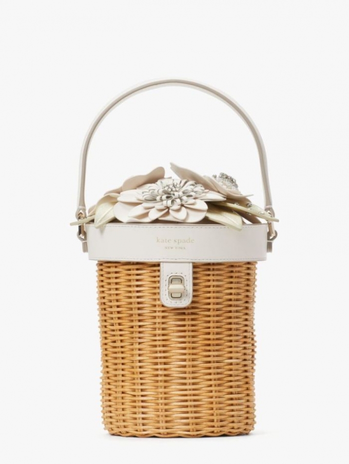 Kate Spade Women's Multi Bridal Wicker Flower Pot Crossbody | Ireland Outlet