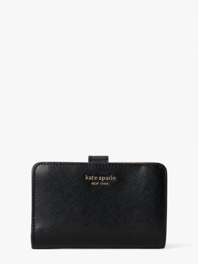 Kate Spade Women's Black Spencer Compact Wallet | New Arrivals