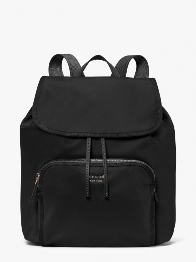 Kate Spade Women's Black The Little Better Sam Nylon Medium Backpack | New Arrivals