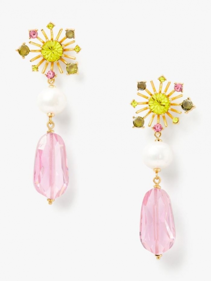 Kate Spade Women's Multi Rooftop Garden Linear Earrings | Free Shipping