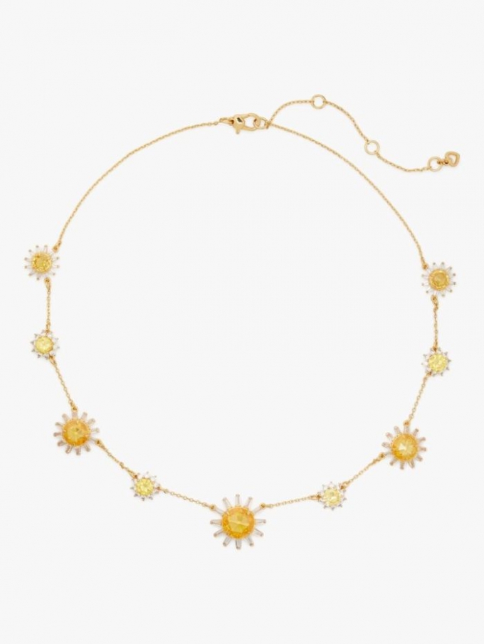 Kate Spade Women's Yellow Multi Sunny Scatter Necklace | Special Offer