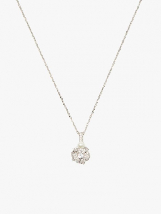 Kate Spade Women's White Multi Bouquet Toss Rose Pendant | Special Offer