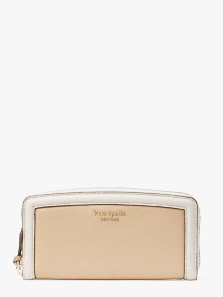 Kate Spade Women's Warm Stone Multi Knott Colorblocked Slim Continental Wallet | New Arrivals