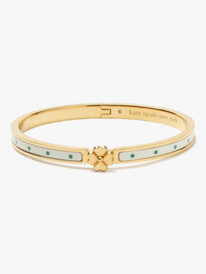 Kate Spade Women's Sun Dot Heritage Spade Flower Metal Thin Hinged Bangle | Special Offer