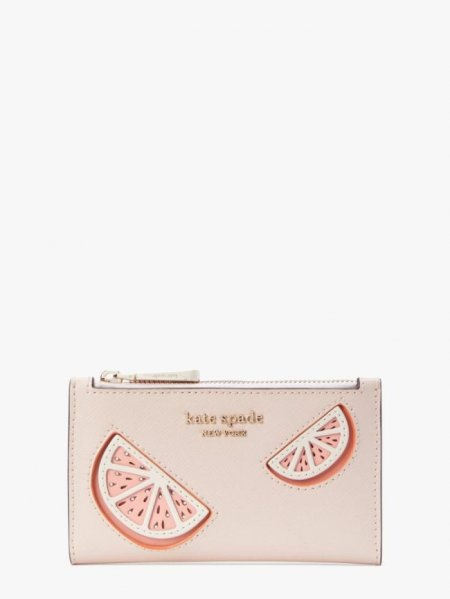 Kate Spade Women's Pale Dogwood Tini Embellished Small Slim Bifold Wallet | New Arrivals