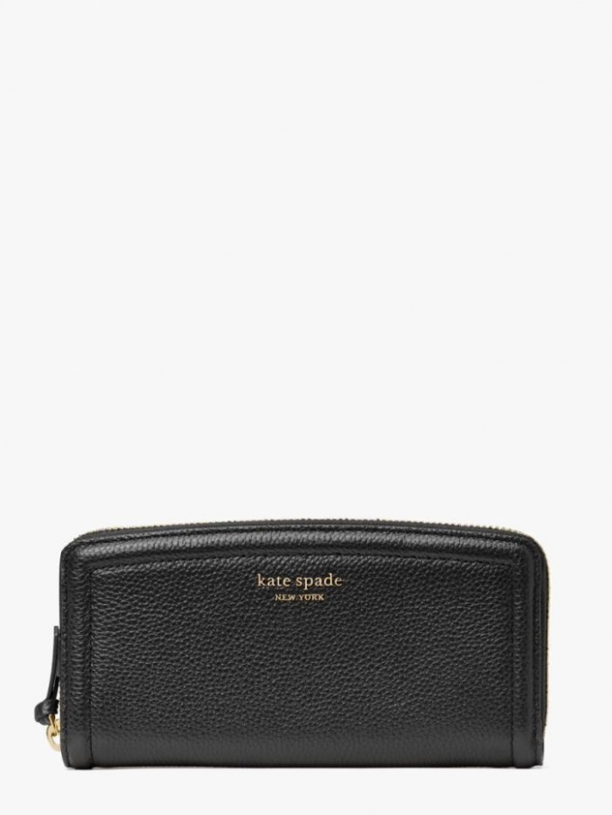 Kate Spade Women's Black Knott Slim Continental Wallet | New Arrivals