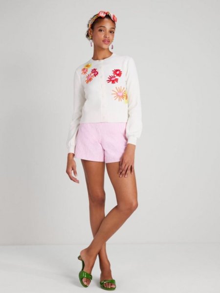 Kate Spade Women's Cream. Floral Embroidered Cardigan | Online Sale