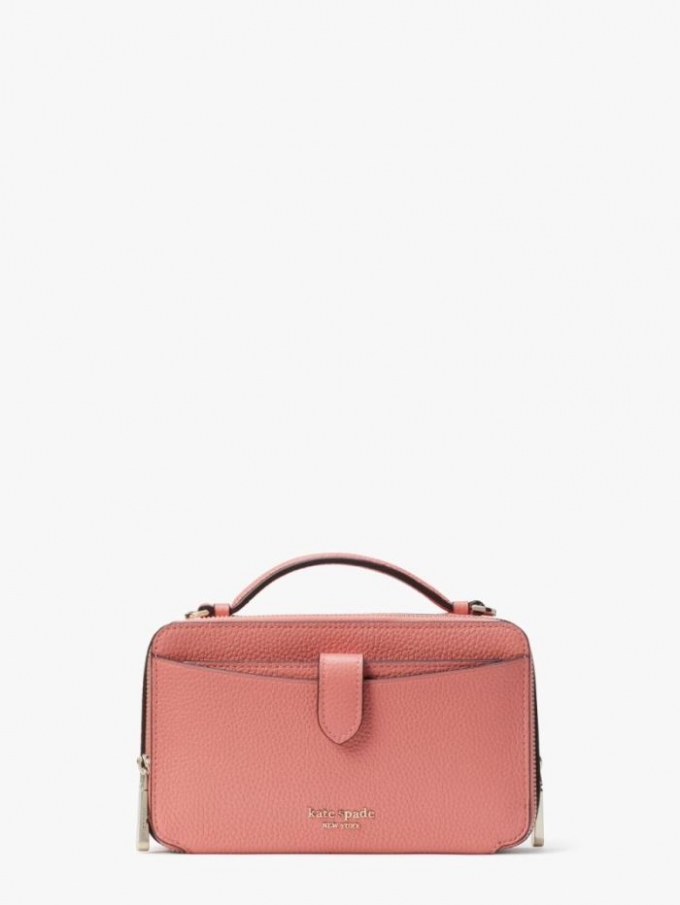 Kate Spade Women's Garden Rose Hudson Double Zip Crossbody | Ireland Outlet