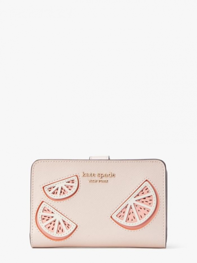 Kate Spade Women's Pale Dogwood Tini Embellished Compact Wallet | New Arrivals