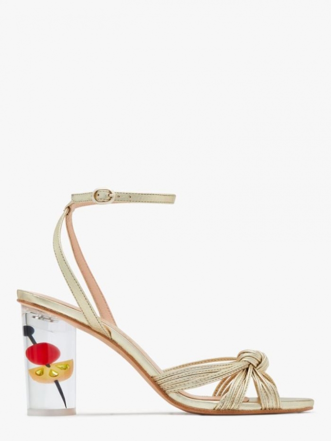 Kate Spade Women's Pale Gold Happy Hour Sandals | Online Sale