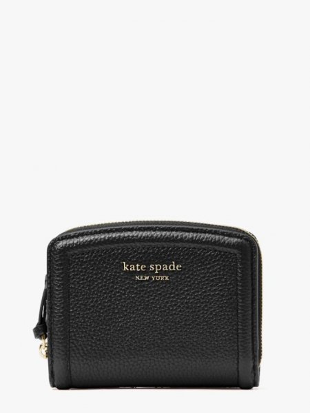 Kate Spade Women's Black Knott Small Compact Wallet | New Arrivals