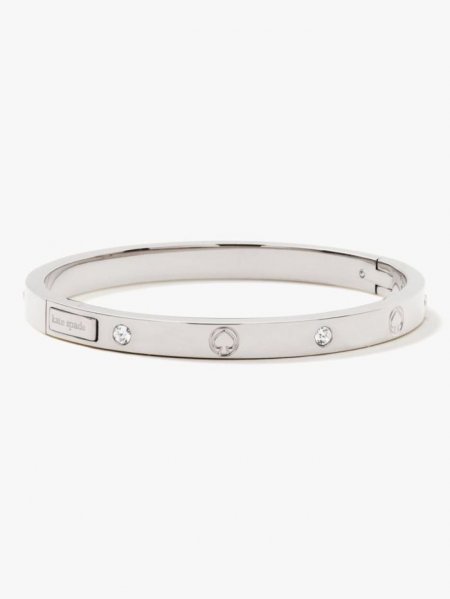 Kate Spade Women's Silver Infinite Spade Engraved Spade Bangle | Special Offer