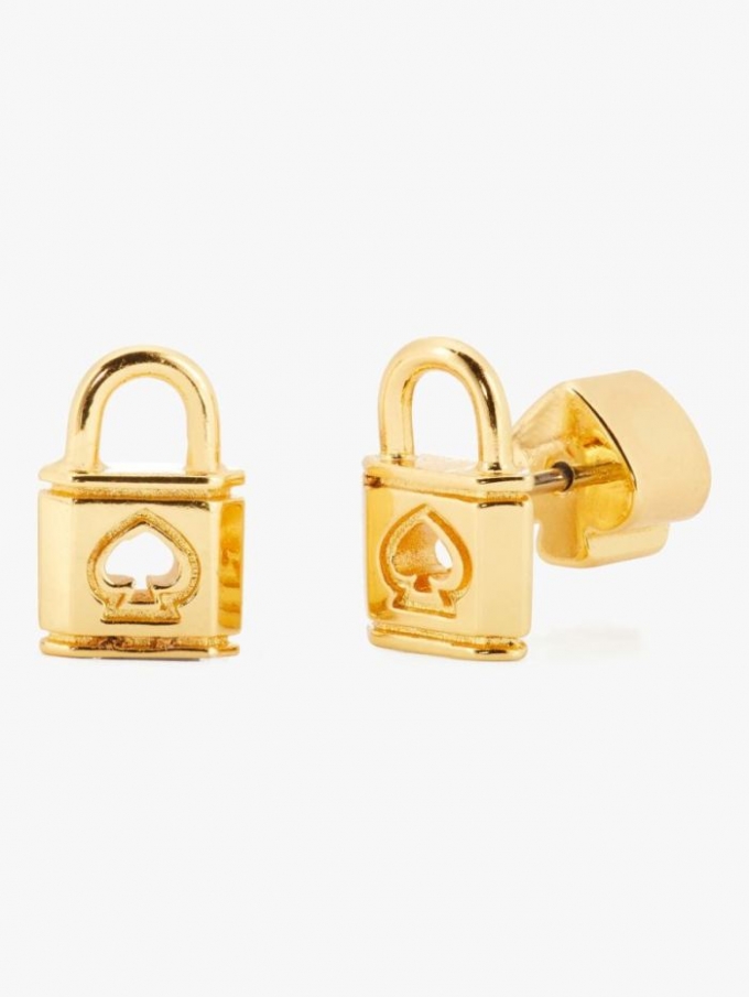 Kate Spade Women's Gold. Lock And Spade Studs | Special Offer