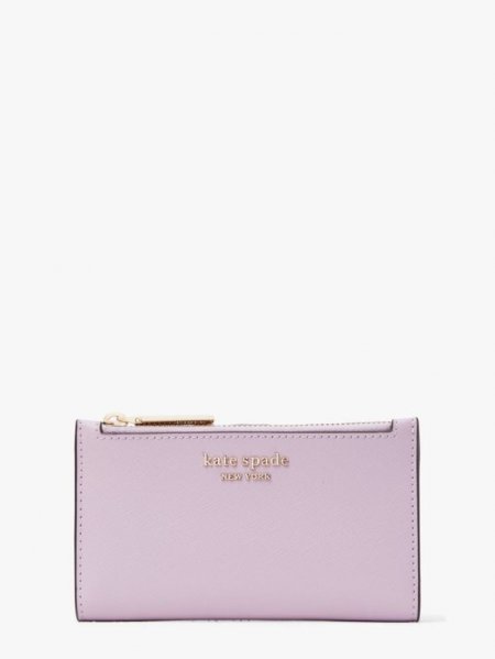 Kate Spade Women's Violet Mist Spencer Small Slim Bifold Wallet | New Arrivals