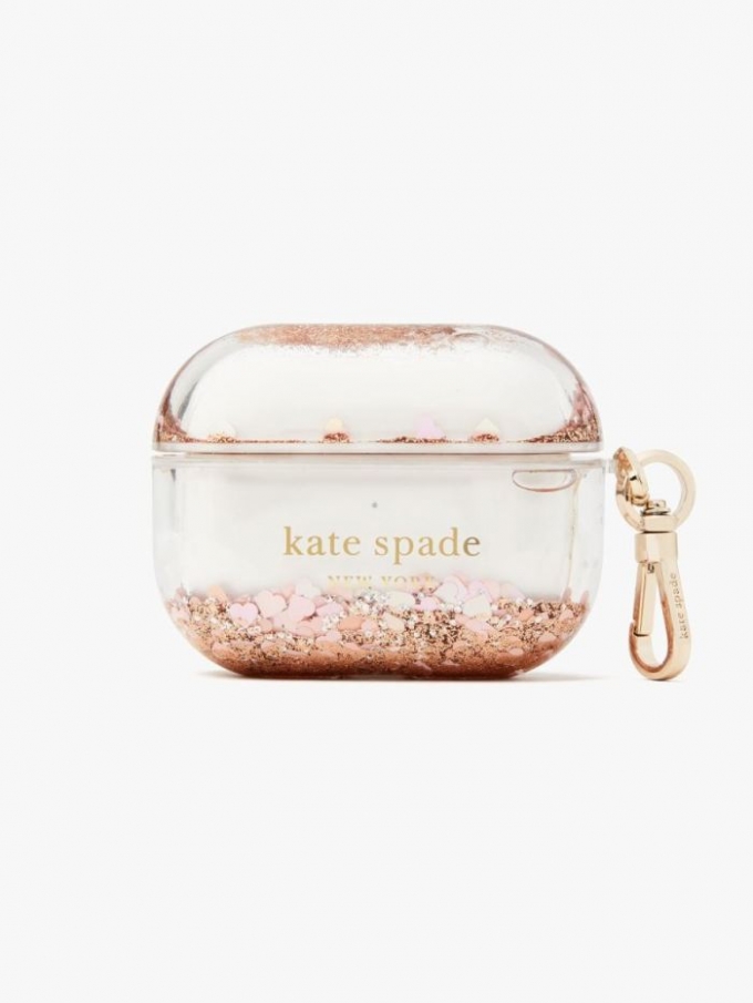 Kate Spade Women's Rose Gold Multi. Liquid Glitter Airpods Case | Online Sale