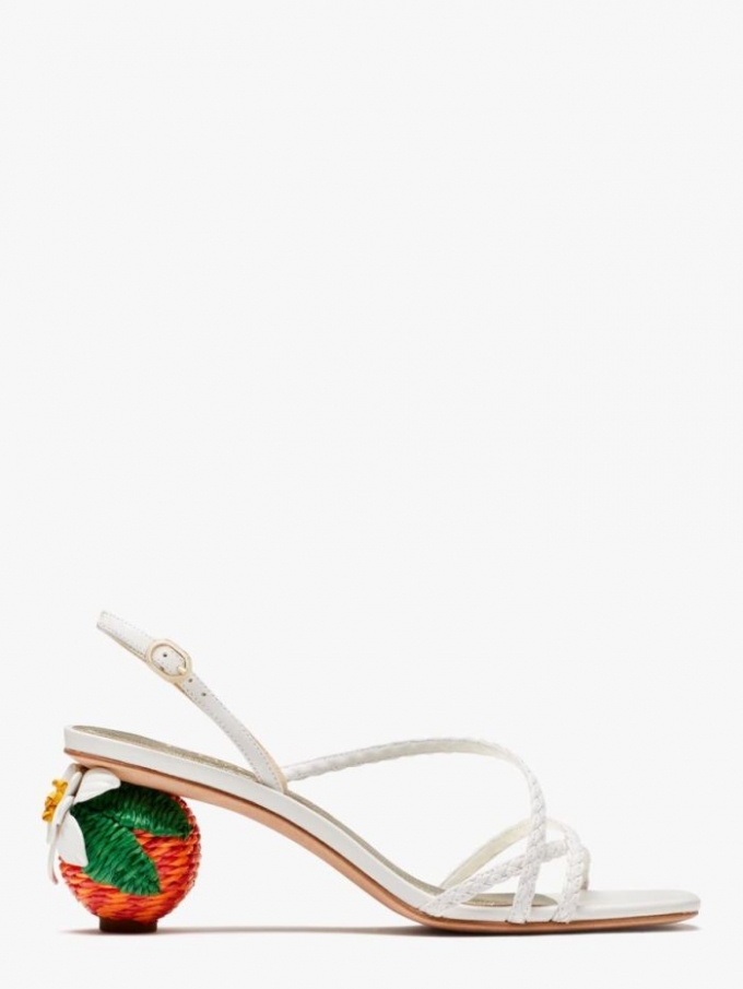 Kate Spade Women's Optic White Multi Valencia Blossom Sandals | Online Sale