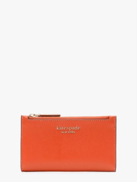 Kate Spade Women's Dried Apricot Spencer Small Slim Bifold Wallet | New Arrivals