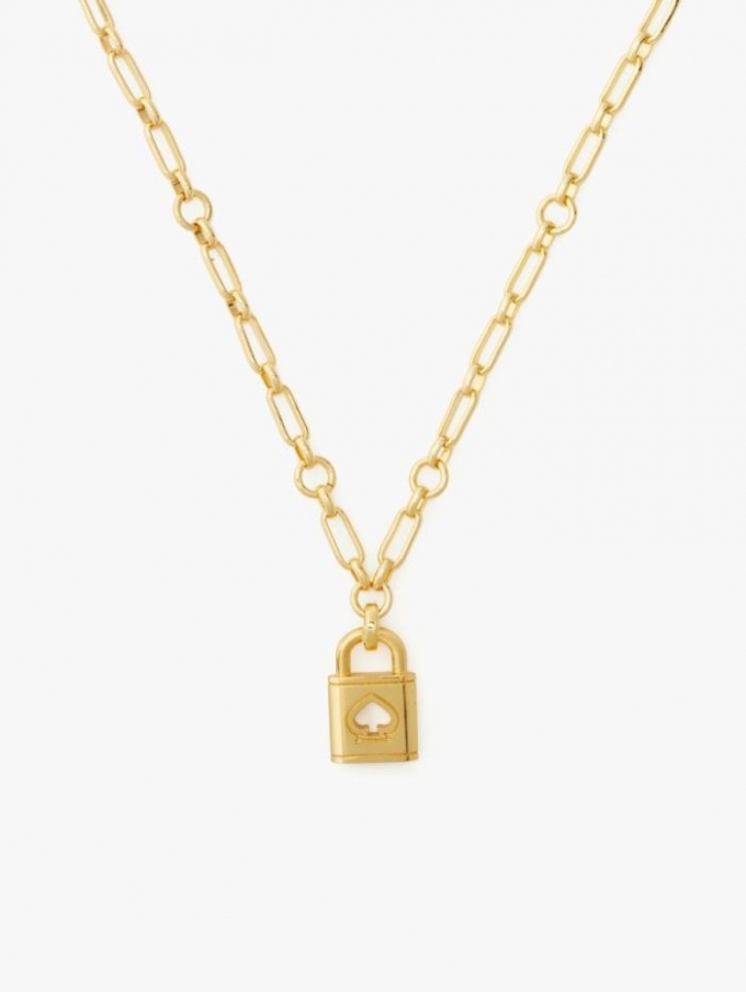 Kate Spade Women's Gold. Lock And Spade Pendant | Special Offer