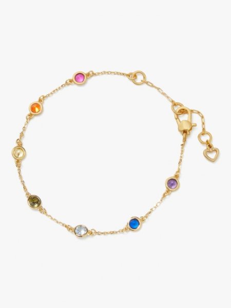 Kate Spade Women's Multi Rainbow Dot Linear Bracelet | Special Offer