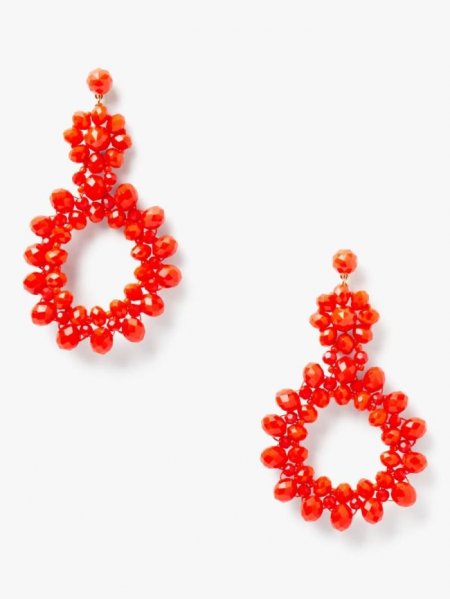 Kate Spade Women's Coral Marguerite Beaded Earrings | Free Shipping