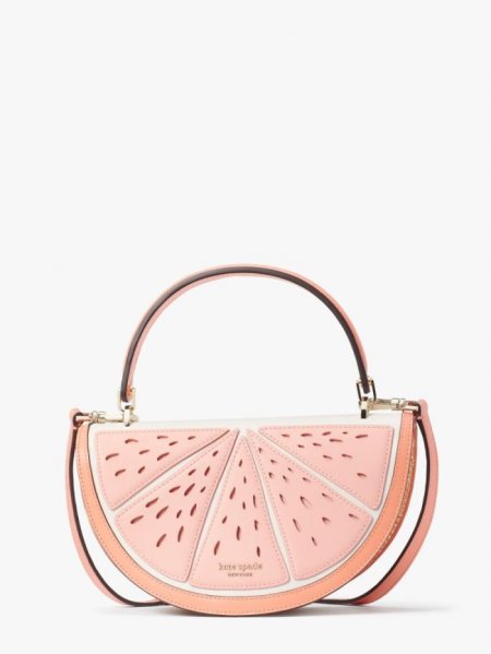 Kate Spade Women's Pink Moon Squeeze Wicker 3D Grapefruit Crossbody | Ireland Outlet