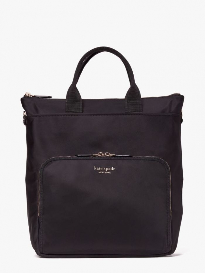 Kate Spade Women's Black The Little Better Sam Nylon Convertible Backpack | New Arrivals