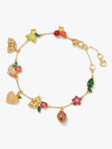 Kate Spade Women's Multi Fruit Salad Charm Bracelet | Special Offer