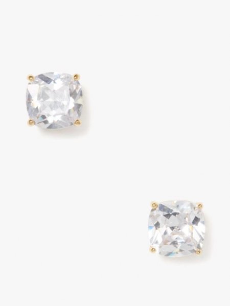 Kate Spade Women's Clear Mini Small Square Studs | Special Offer