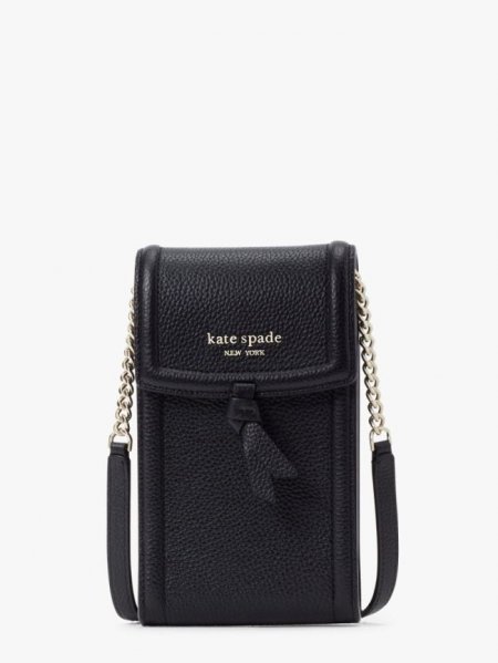 Kate Spade Women's Black Knott North South Phone Crossbody | Ireland Outlet