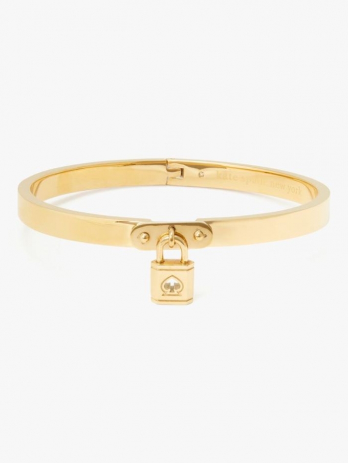 Kate Spade Women's Gold. Lock And Spade Charm Bangle | Special Offer