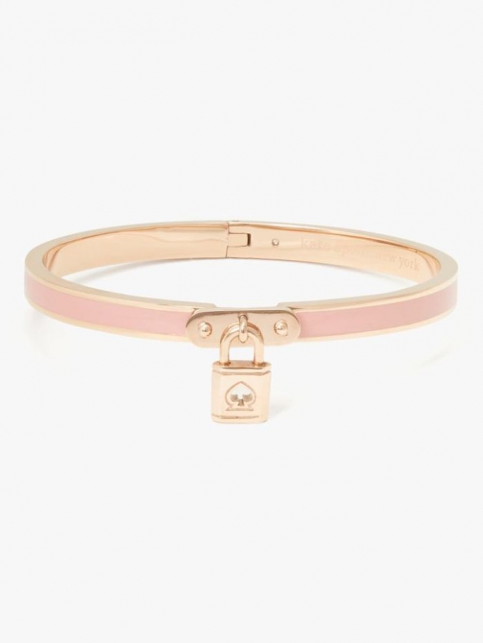 Kate Spade Women's Blush. Lock And Spade Charm Bangle | Special Offer