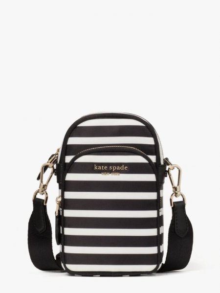 Kate Spade Women's Black Multi The Little Better Sam Hill Stripe North South Phone Crossbody | Online Sale