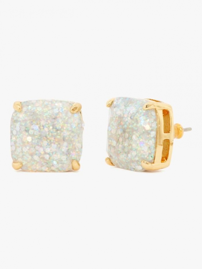 Kate Spade Women's Opal Glitter Small Square Studs | Free Shipping