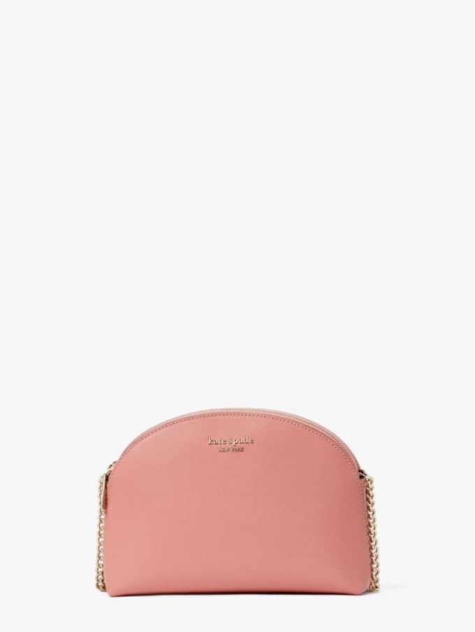 Kate Spade Women's Serene Pink Spencer Double-Zip Dome Crossbody | Ireland Outlet