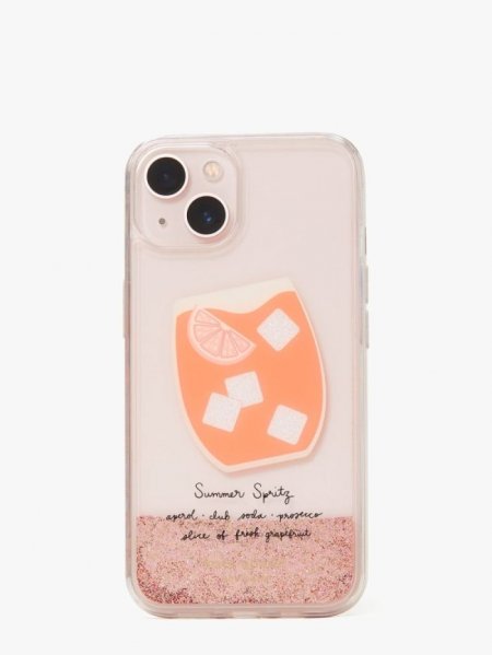 Kate Spade Women's Peach Multi. Campari Liquid Glitter Iphone 13 Case | Online Sale