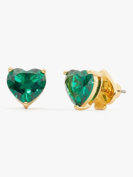 Kate Spade Women's Green. My Love Heart Studs | Free Shipping