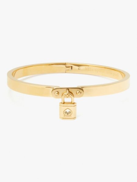 Kate Spade Women's Gold. Lock And Spade Charm Bangle | Special Offer