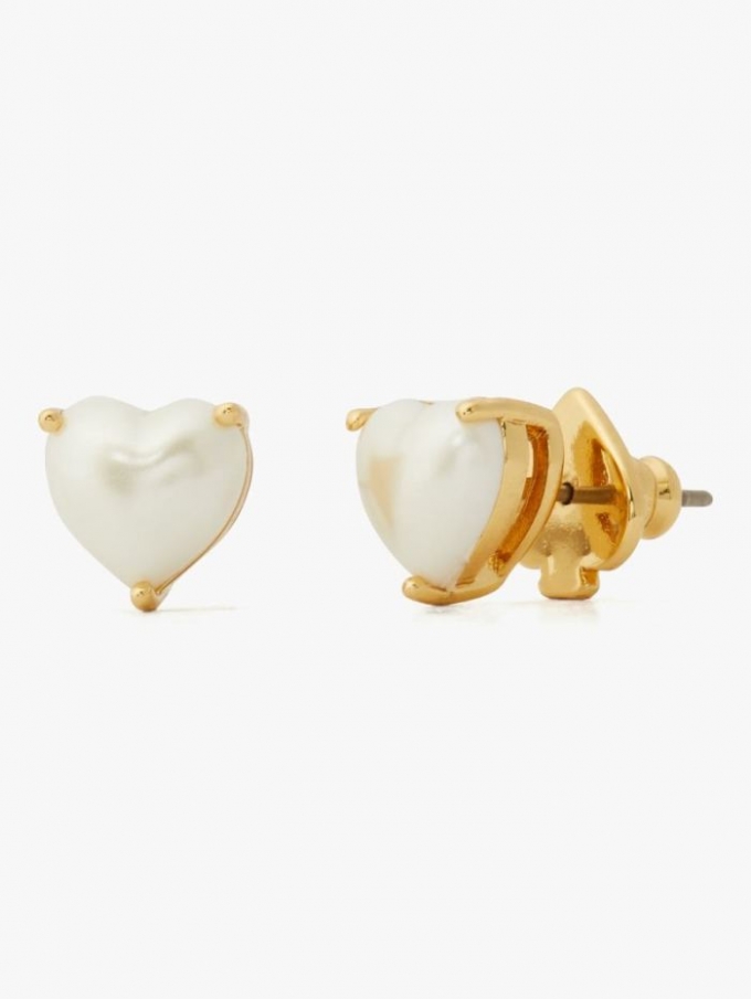 Kate Spade Women's Pearl My Love Heart Studs | Free Shipping