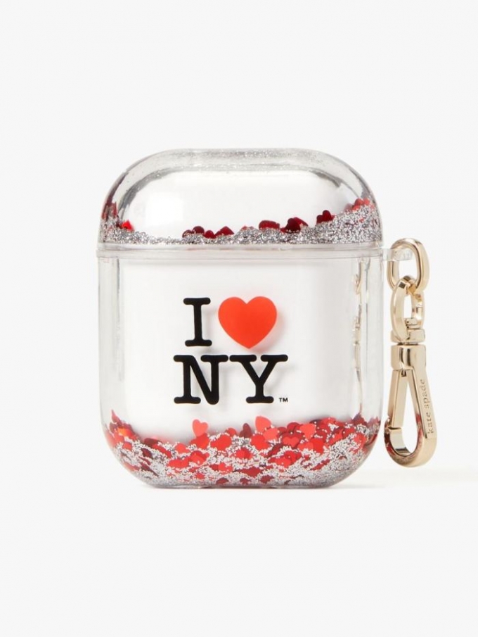 Kate Spade Women's Black Multi I Heart Ny X Kate Spade Women's Liquid Glitter Airpods Case | Online Sale